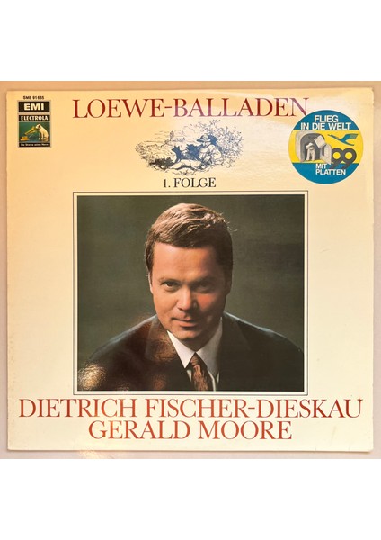 Loewe Dietrich Fischer-Dieskau, Gerald Moore Loewe-Balladen, 1. Folge Lp Plak (Orijinal Dönem Alman Baskı Plak)
