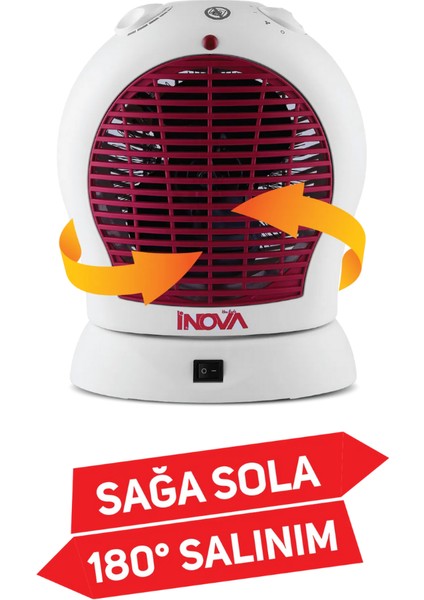 Inova Gust 3 Kademeli Dönerli Turbo Fanlı Isıtıcı 2000 W fiyatları
