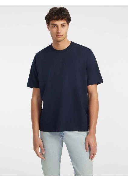 Jeans Erkek Lacivert Oversize Fit T-Shirt M4YI44K8FQ4-A71W