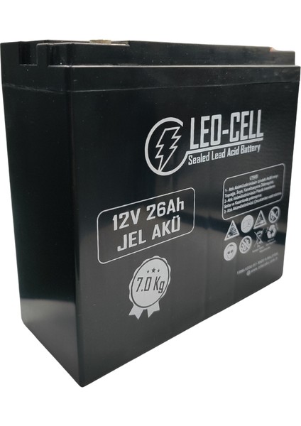 Leo-Cell 6'lı 12V 26 Ah Japon Teknolojisi 7 kg Elektrikli Motorsiklet Aküsü indirimleri