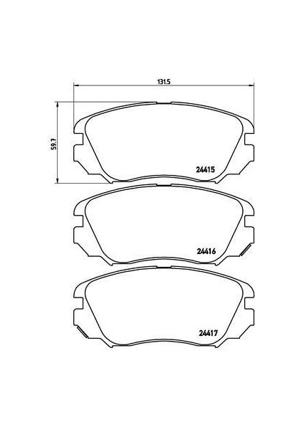 671047 - Ön Fren Balatası Insıgnıa A 08 17 Malıbu 12 Saab 9.5 10 12 296 mm 16 Inç Jant