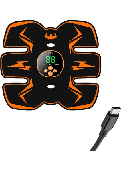 USB Şarj Edilebilir Karın Masaj Aleti Kas Stimülatörü Ems Karın Kası Şekillendirici Ev Spor Salonu Fitness Ekipmanları (Yurt Dışından)