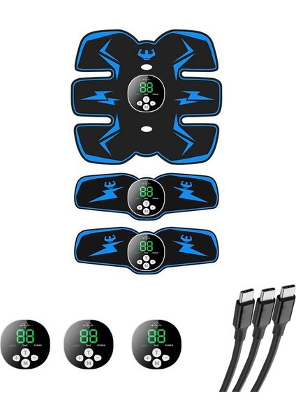 USB Şarj Edilebilir Karın Masaj Aleti Kas Stimülatörü Ems Karın Kası Şekillendirici Ev Spor Salonu Fitness Ekipmanları (Yurt Dışından)