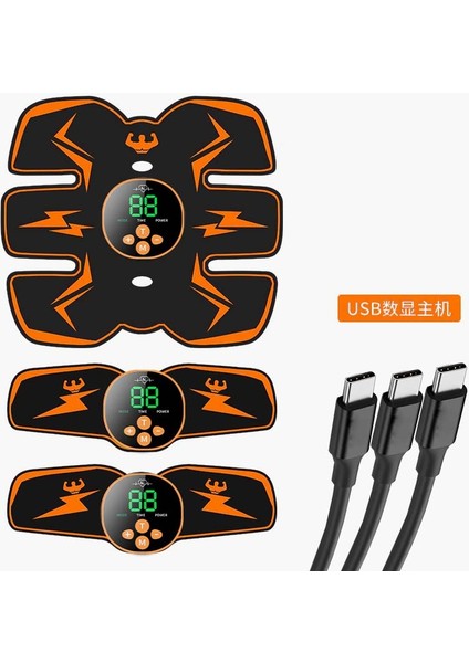 USB Şarj Edilebilir Karın Masaj Aleti Kas Stimülatörü Ems Karın Kası Şekillendirici Ev Spor Salonu Fitness Ekipmanları (Yurt Dışından)