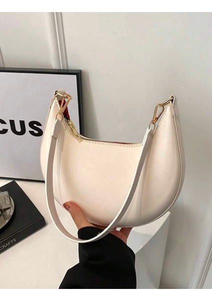 Ay Dizaynlı Günlük Şık Tasarımlı Kadın Koltuk Altı Baget Çanta