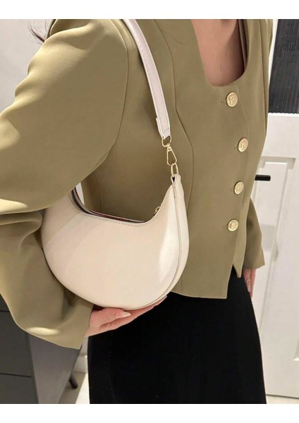 Ay Dizaynlı Günlük Şık Tasarımlı Kadın Koltuk Altı Baget Çanta modelleri