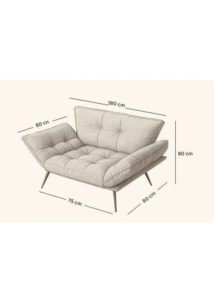 London Signature Edition | Luxury Convertible Sofa | Yatak Olabilen Mekanizmalı Ikili Kanepe | Uzun Ömürlü Koltuk fiyatları