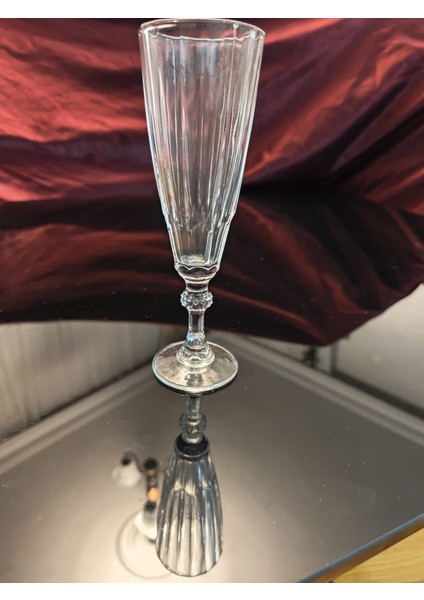 El Yapımı Roma Ayaklı Kahve Yanı Su Bardağı - 140 ml Roma Orkide 6 Adet Ayaklı Kahve Yanı Bardak