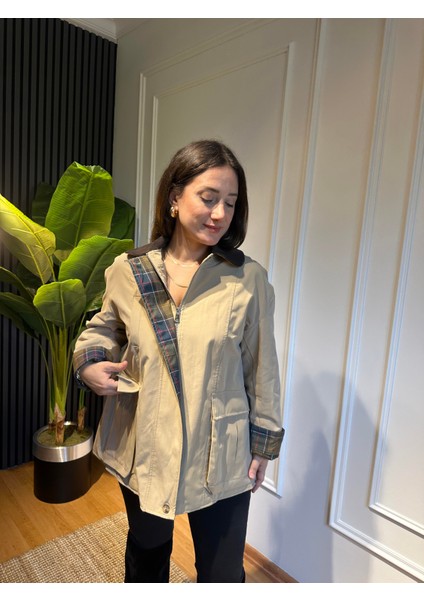 Jeryy Astar Detaylı Kadife Yaka Ceket Bej modelleri