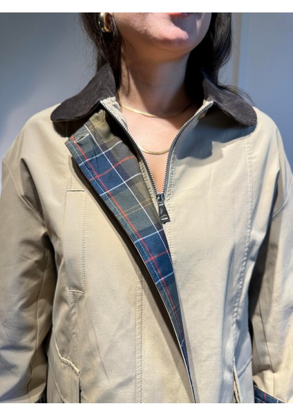 Jeryy Astar Detaylı Kadife Yaka Ceket Bej