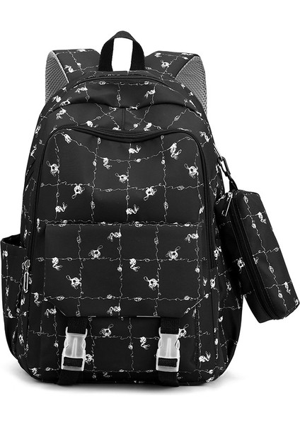 Yeni Büyük Kapasiteli Ortaokul ve Lise Öğrenci Okul Çantası Karikatür Sevimli Öğrenci (Yurt Dışından)