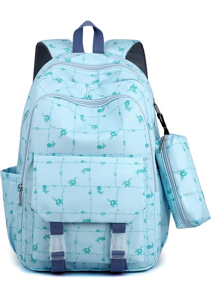 Yeni Büyük Kapasiteli Ortaokul ve Lise Öğrenci Okul Çantası Karikatür Sevimli Öğrenci (Yurt Dışından)