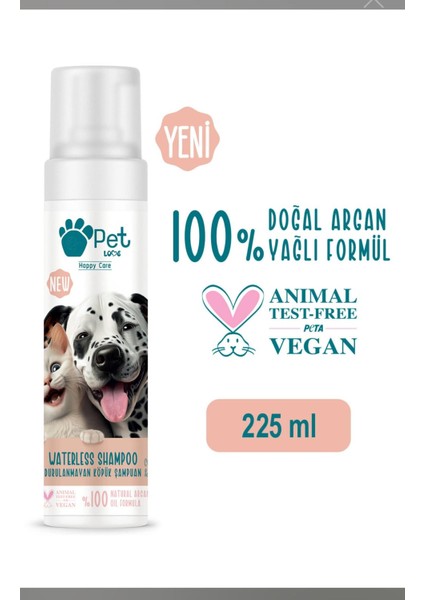 Petlove Waterless Şampuan Kurabiye ve Vanilya Kokulu 225 ML