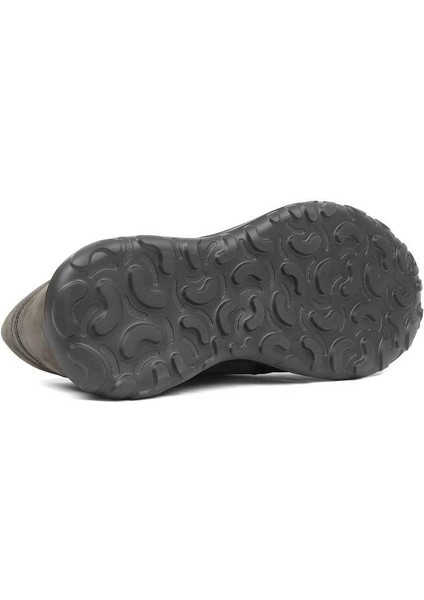 Erkek Antrasit Kalın Tabanlı Nubuk Deri Sneaker