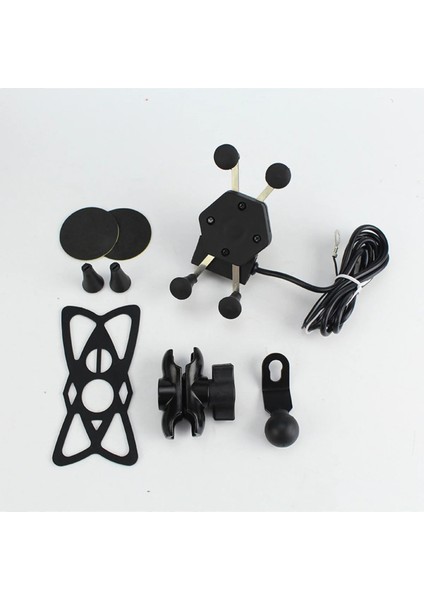 USB Şarjlı Ayna Bağlantılı Motosiklet Telefon Tutucu Motor Telefon Tutacağı fiyatları