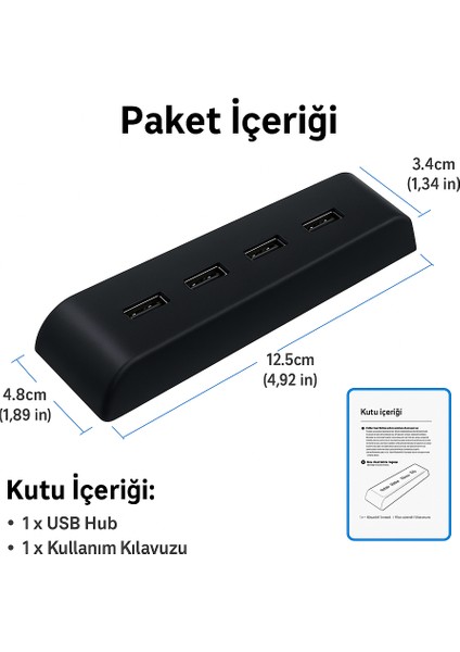 Ps5 Uyumlu 4 Port USB Hub – Çoklu Cihaz Bağlantı Ünitesi