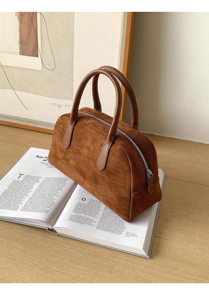 Sonbahar ve Kış Yeni Retro Çanta Niş Tasarım High-End Boston Kadın Çantası