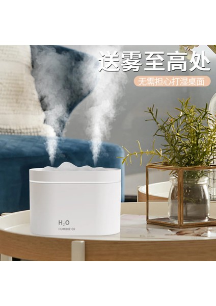 Humidifier 800 ml Ultrasonik Hava Nemlendirici Double Spray Buhar Makinesi ve Aroma Difüzörü fiyatları