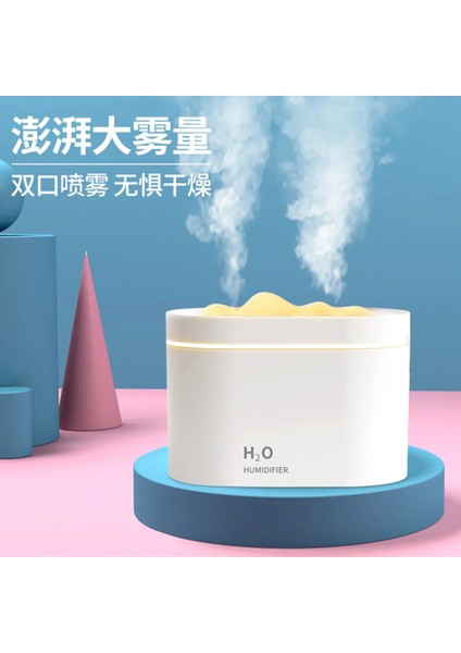 Humidifier 800 ml Ultrasonik Hava Nemlendirici Double Spray Buhar Makinesi ve Aroma Difüzörü fırsatları