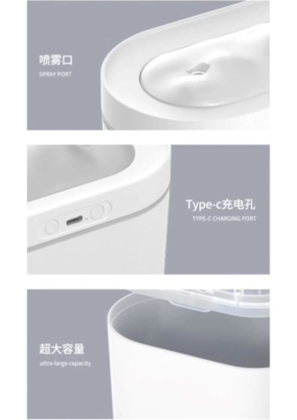 Humidifier 800 ml Ultrasonik Hava Nemlendirici Double Spray Buhar Makinesi ve Aroma Difüzörü indirimleri