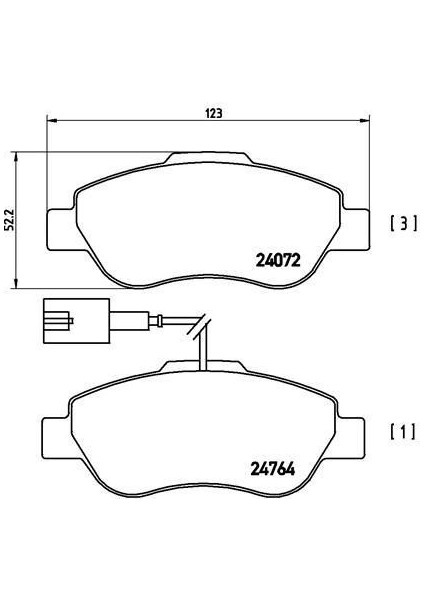 671015 - Ön Balata Doblo 1.3-1.6-1.9 Jtd 02 Fıorıno 1.3-1.4 Mtj 08 Fıat 500 1.4 07