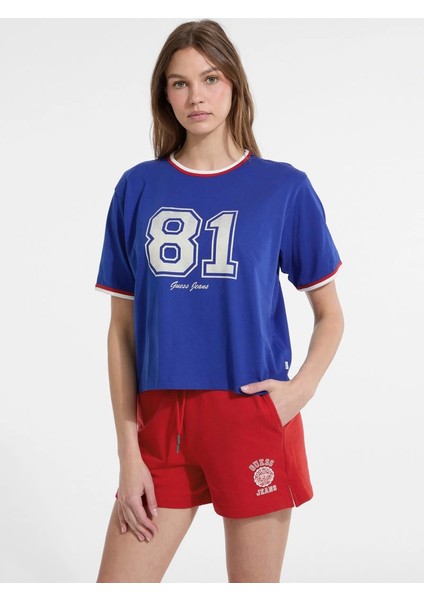 Jeans Kadın Mavi Boxy Fit T-Shirt W5YI19K8HM0-G7L5