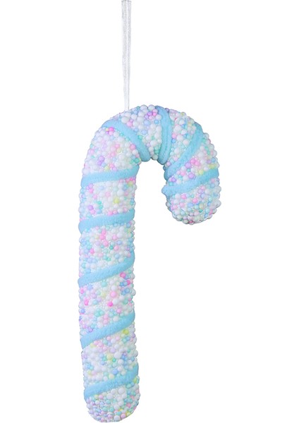 Yılbaşı Süsü Pastel Renk Baston Mavi Pembe 20 cm