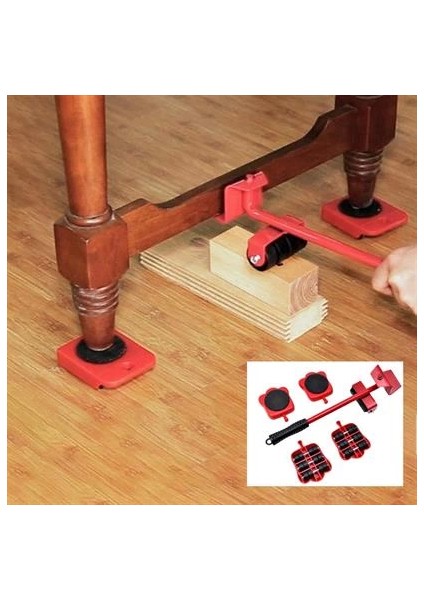 Pratik Ağır Beyaz Eşya Mobilya Taşıma Kaydırma Aleti Aparatı Seti Tekerlekli Basit Kullanım ( Lisinya )