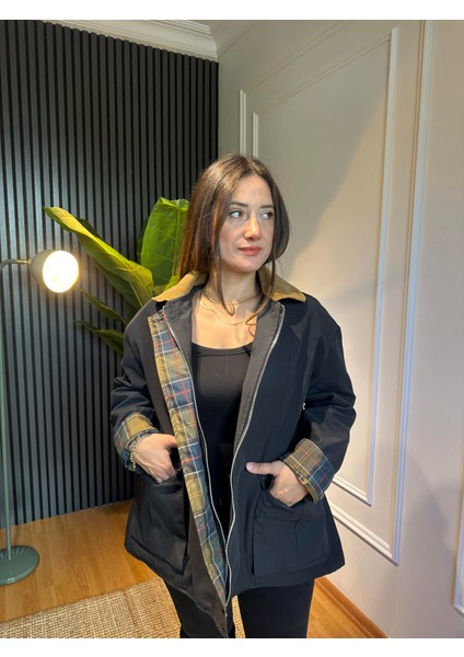 Jeryy Astar Detaylı Kadife Yaka Ceket Siyah indirimleri