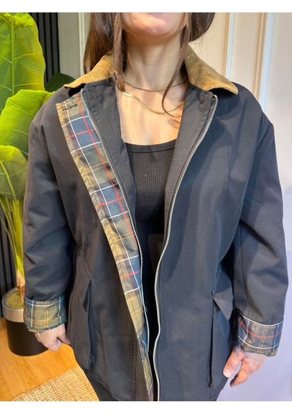 Jeryy Astar Detaylı Kadife Yaka Ceket Siyah