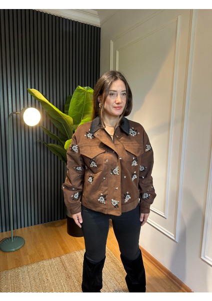 Nakış Işlemeli Gabardin Ceket