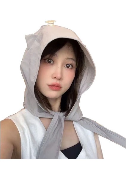 Seyahat ve Tatil Için Kadınlar Için Küçük Şeytan Hızlı Kuruyan Şapka Güneş Koruyucu Şapka, Çok Yönlü Yüz Gösteren Kedi Kulaklı Balıkçı Şapkası, Kadın Tarzı (Yurt Dışından)