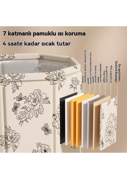 保温泡脚袋过小腿可折叠足浴桶家用宿舍便携式冬天洗脚恒温泡脚桶 (Yurt Dışından) fırsatları