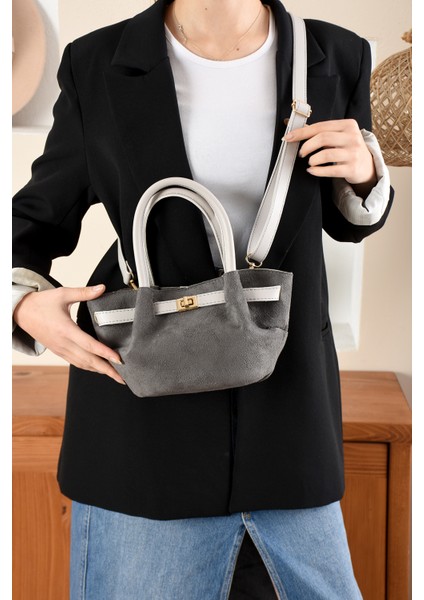 Kadın Kilit Detaylı Süet Mini Çanta fiyatları