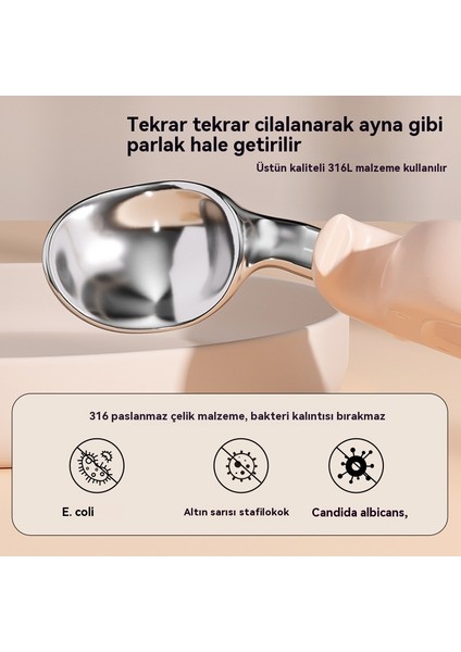 Bebek Bağımsız Beslenme Gıda Takviyesi Kaşığı, Bir Yaşındaki Bebek, Çocuk Paslanmaz Çelik Kısa Saplı Çatal ve Kaşık Yemeyi (Yurt Dışından) indirimleri