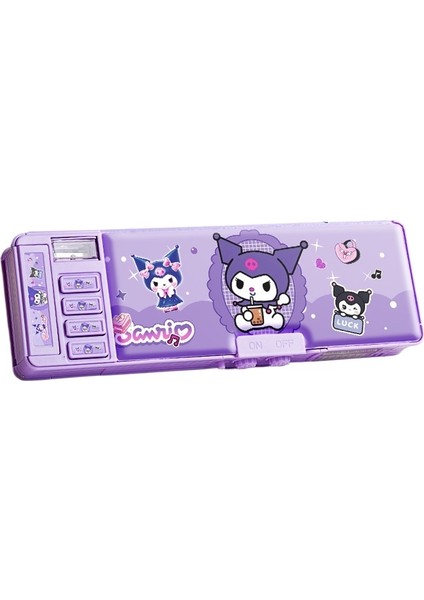 Köpek Yavrusu Çok Fonksiyonlu Kırtasiye Kutusu Kız Şifre Kilidi Otomatik Kalem Kutusu Mekanizması (Yurt Dışından)