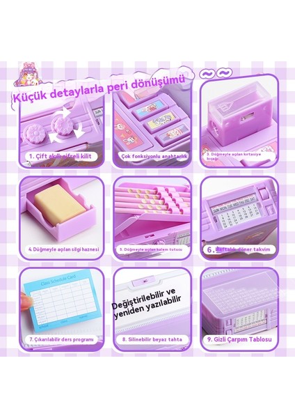 Köpek Yavrusu Çok Fonksiyonlu Kırtasiye Kutusu Kız Şifre Kilidi Otomatik Kalem Kutusu Mekanizması (Yurt Dışından) fırsatları