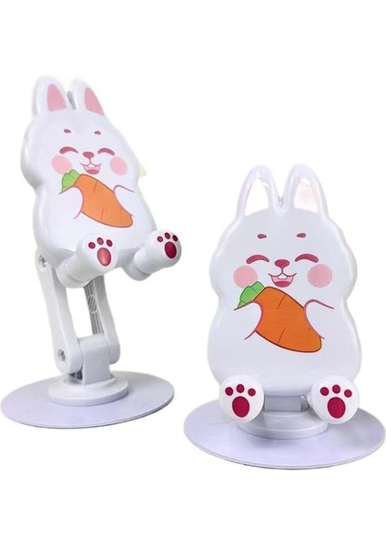 Metal Sevimli Karikatür Masaüstü Cep Telefonu Tablet Standı 360 ° Döndürülebilir Taşınabilir Tembel Katlanır Destek Standı (Yurt Dışından)