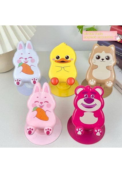 Metal Sevimli Karikatür Masaüstü Cep Telefonu Tablet Standı 360 ° Döndürülebilir Taşınabilir Tembel Katlanır Destek Standı (Yurt Dışından) modelleri