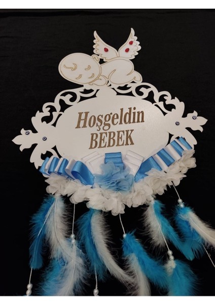Hoşgeldin Bebeğim Tüylü Özel Tasarım Kapı Süsü fiyatları