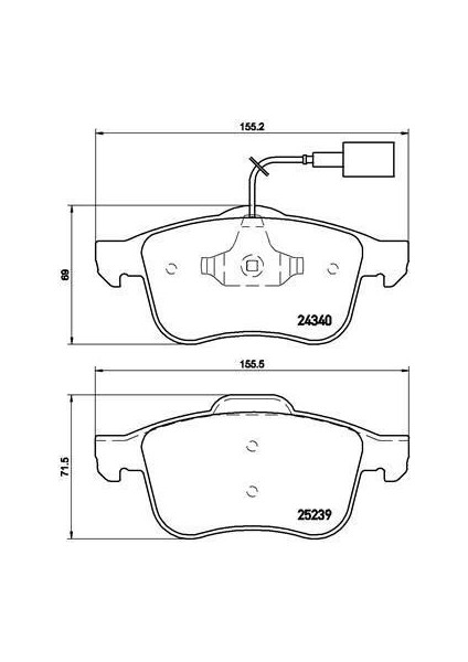 671144 - Fren Balatası Ön Alfa Romeo Giulietta 10