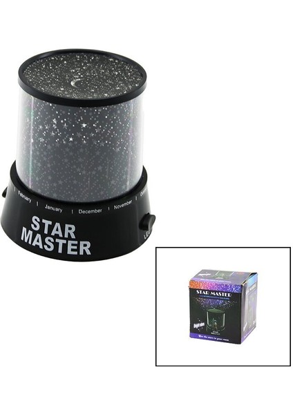 Ay - Yıldız Görselligece Lambası Pilli - Usbli Gün Işık - Renkli Işıkrenk Değiştirme - Manuel Dönerli (5264)
