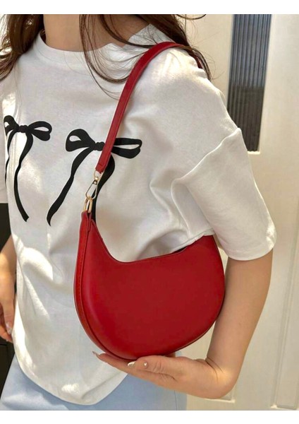 Ay Dizaynlı Günlük Şık Tasarımlı Kadın Koltuk Altı Baget Çanta modelleri