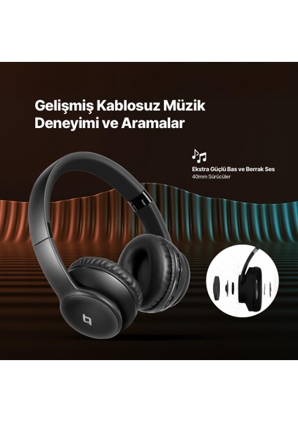 Soundlife On Kulaküstü Kablosuz Bluetooth Kulaklık Siyah 2KM157 fiyatları