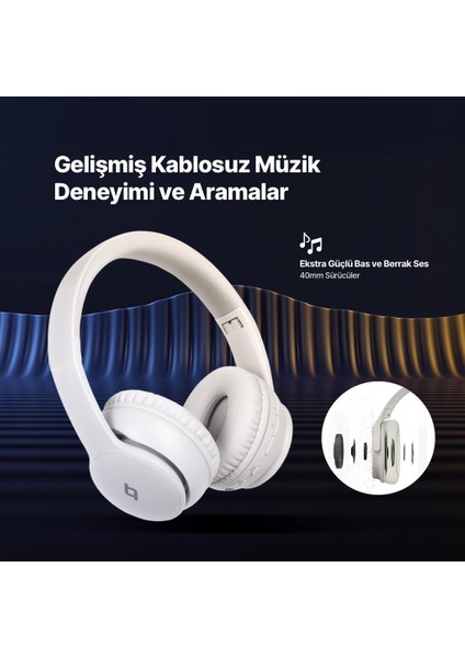 Soundlife On Kulaküstü Kablosuz Bluetooth Kulaklık Gri 2KM157 fiyatları