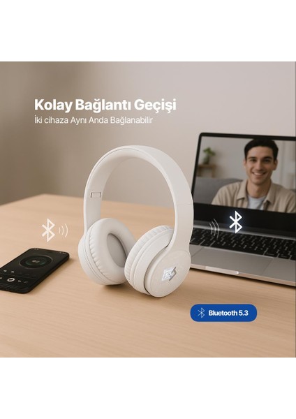 Soundlife On Kulaküstü Kablosuz Bluetooth Kulaklık Gri 2KM157 indirimleri