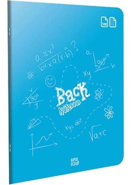 Back Defter Tel Dikiş Plastik Kapak A4 100 Yaprak Kareli