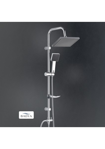 Quadro 200 Tepe Duş Seti Krom D.199.4.2