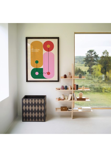 Ahşap Çerçeveli 3'lü Poster Tablo Seti | Modern Stil Minimal Duvar Dekoru fiyatları