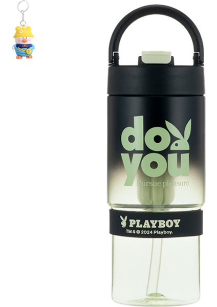 Playboy Zhiyun Meyve Çay Fincanı Taşınabilir Öğrenci Okulu Pipetli Fincan Yüksek Değerli Sevimli Su Fincanı Büyük Kapasiteli Su Isıtıcısı (Yurt Dışından)